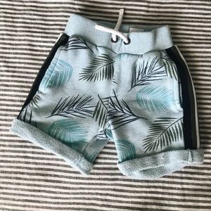 Koala Kids Palm Leaf Floral Pull-On Shorts